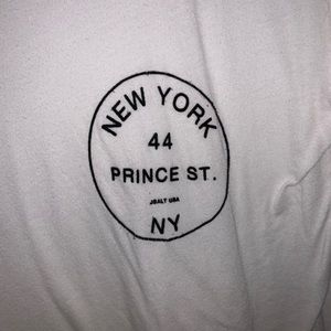 Brandy Melville Basic White NY Tee